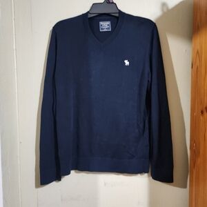Abercrombie & Fitch Dark Blue V-Neck Sweater